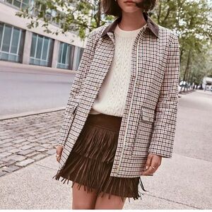 Loft Fringe Faux Suede Mini Skirt